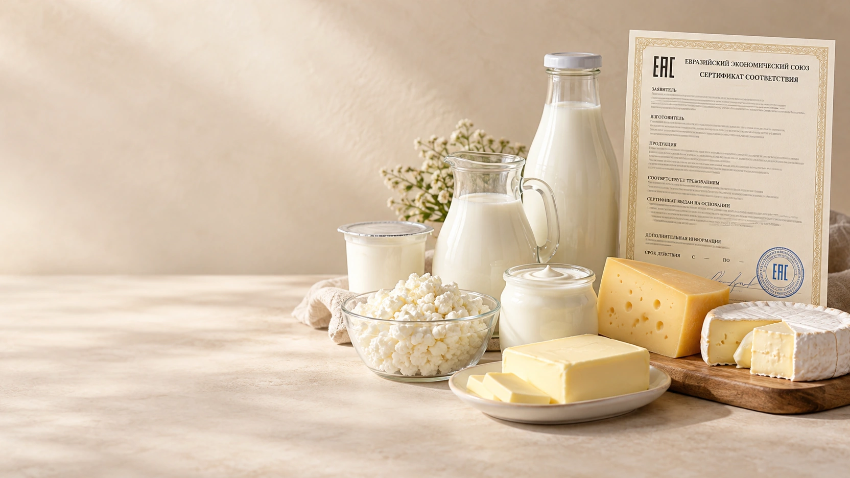 Молочная продукция и документы о соответствии